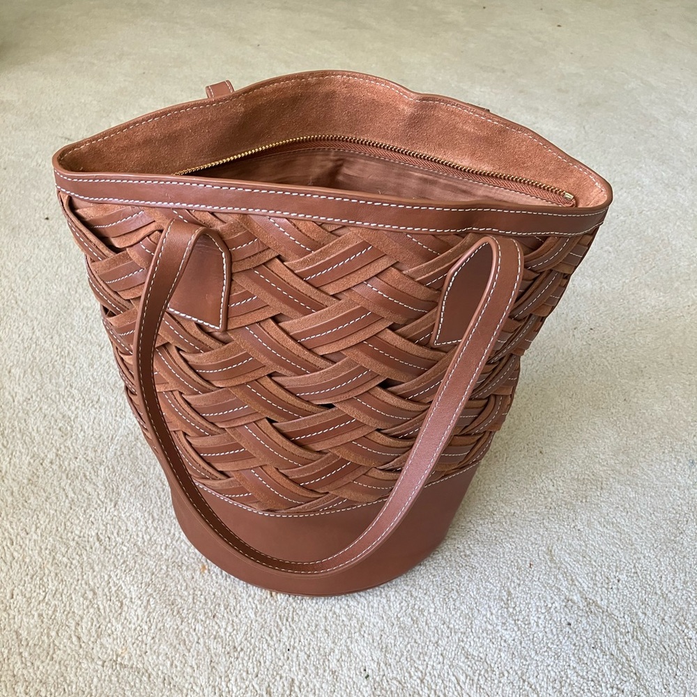 Boden Brown Woven Tote Bag